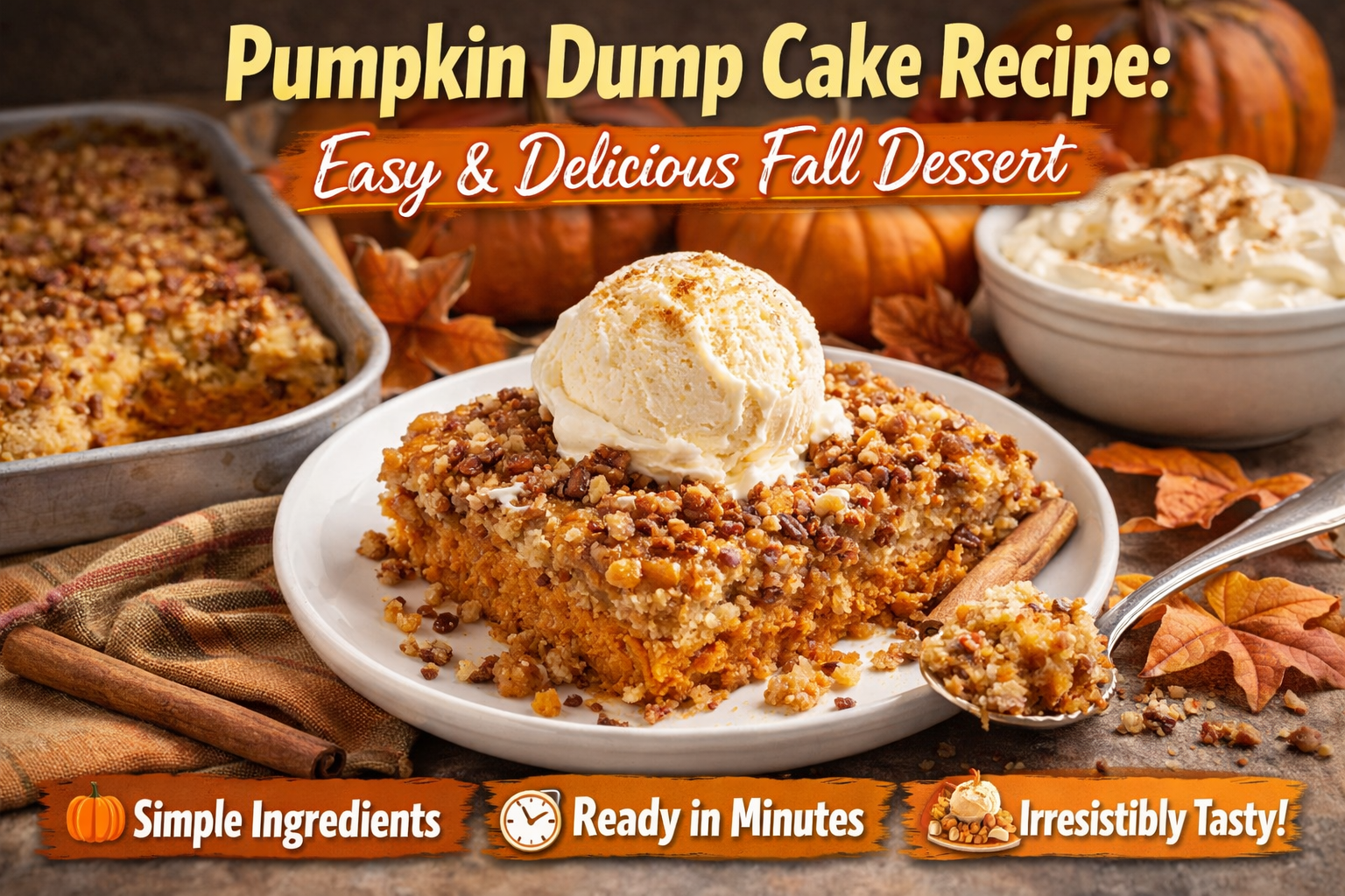 Pumpkin Dump Cake Recipe