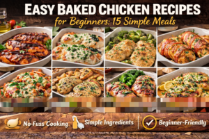 Read more about the article Easy Baked Chicken Recipes for Beginners: 15 Simple Meals