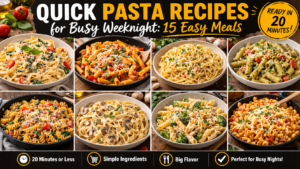 Read more about the article Quick Pasta Recipes for Busy Weeknight: 15 Easy Meals