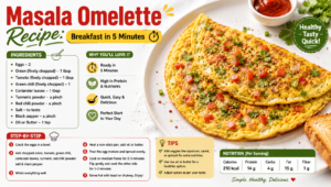 Read more about the article Masala Omelette Recipe: Breakfast in 5 Minutes